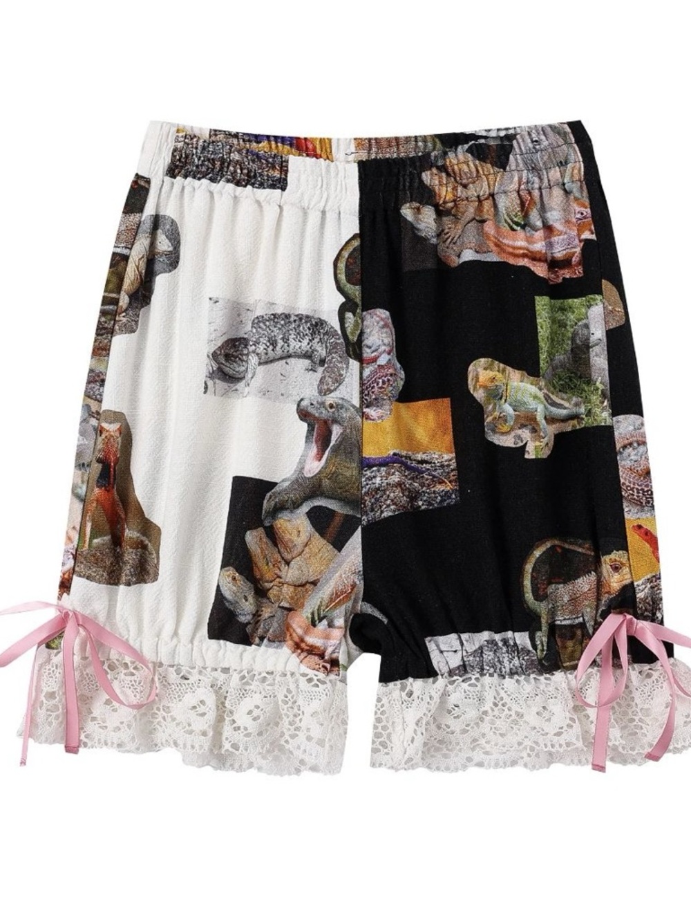 Fashion Brand Company Linen lizard bloomers with Lace Trim